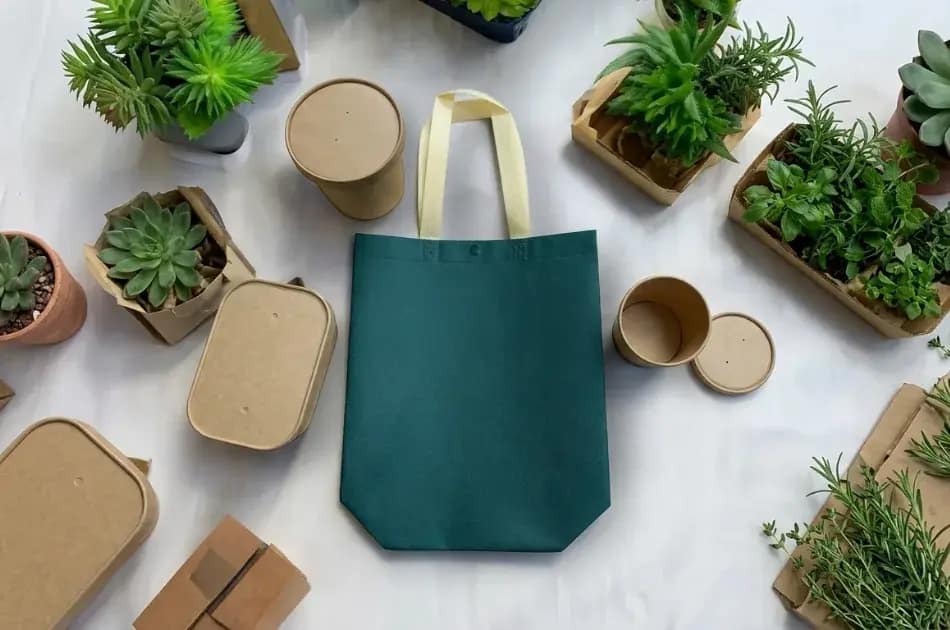 Woven Bags - Sustainable Choice for Takeaway Orders.